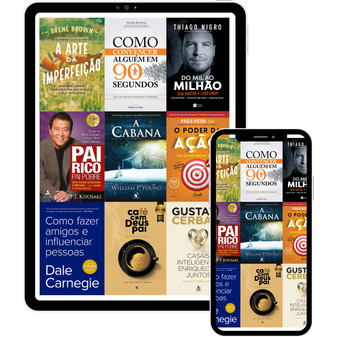 Pessoa ouvindo audiobooks no celular