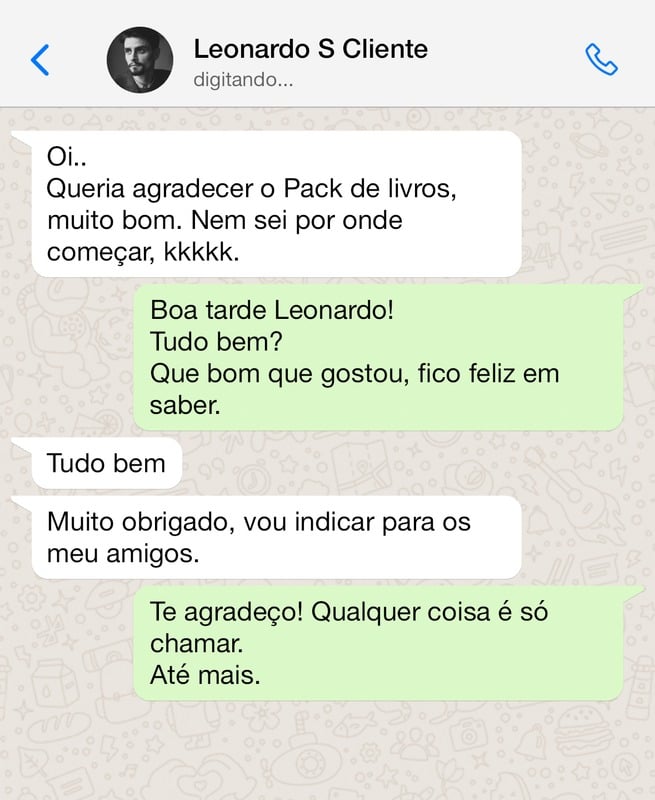 Review do Leonardo - Cliente satisfeito